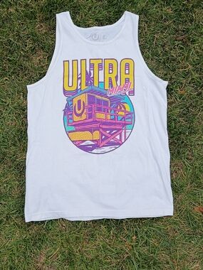 Ultra Music Festival Miami Lifeguard Tank L Retro Y2K EDM Festival Beachcore